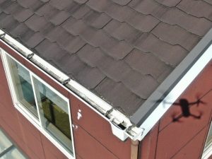 外壁に汚れやコケが目立つ状態