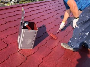 「上塗り」作業