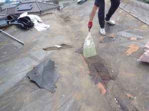 清掃と下地の補修後