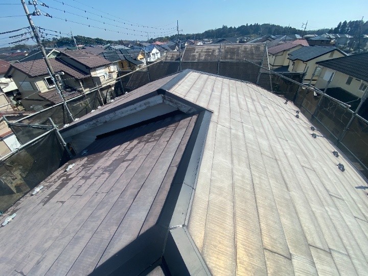 高圧洗浄後の屋根の状態