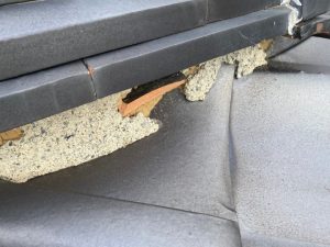 漆喰が崩れた状態