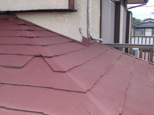 スレート瓦の欠落