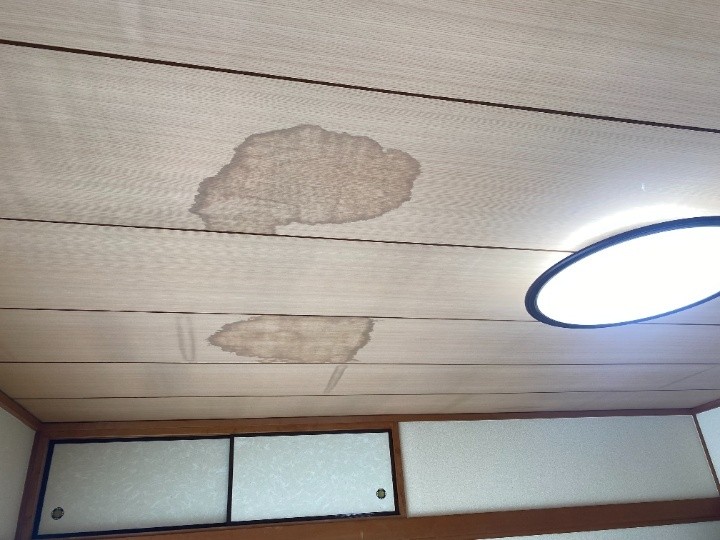 室内で雨漏りした箇所