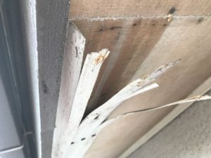 軒天が剥がれた状態