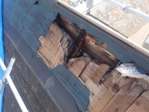 台風で飛散した屋根の箇所