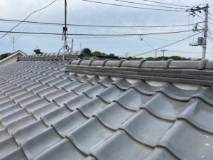 熨斗瓦の積み直し作業工程