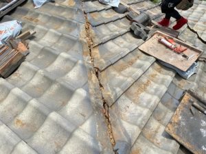 棟瓦の取り直し工事