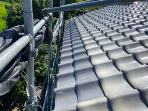 軒先瓦の入れ替え工事後の状態