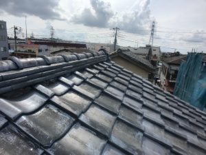 工事前の瓦屋根の状態