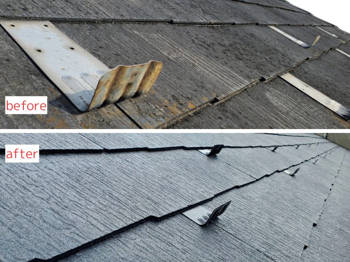 屋根工事前後の比較（ビフォーアフター写真）