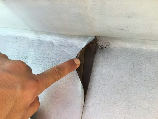 シート防水の劣化(捲れ)