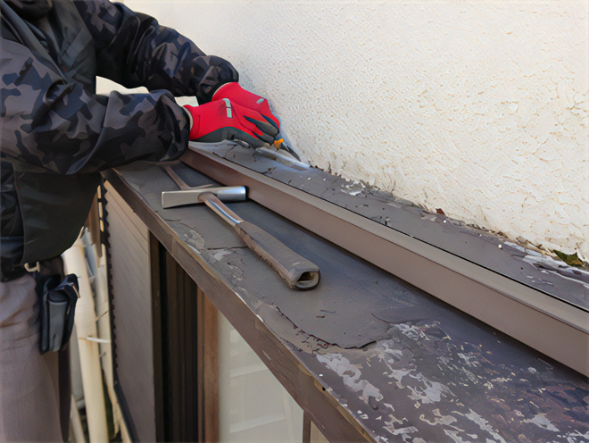 庇のメンテナンス