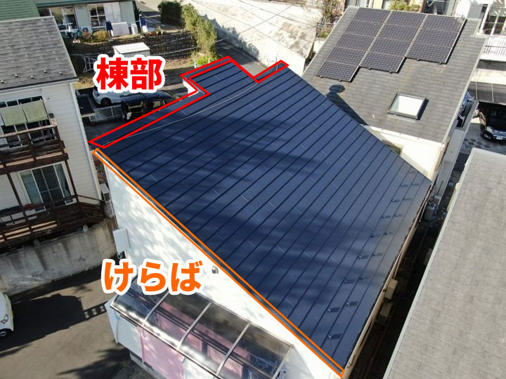 雨漏りの原因になりやすい棟部とけらば
