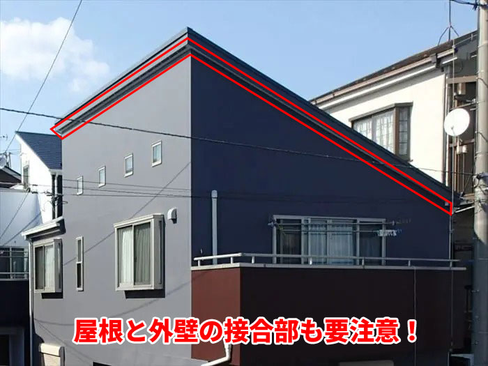 屋根と外壁の接合部