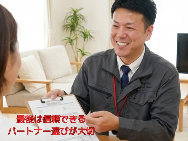 最後は信頼できるパートナー選びが大切
