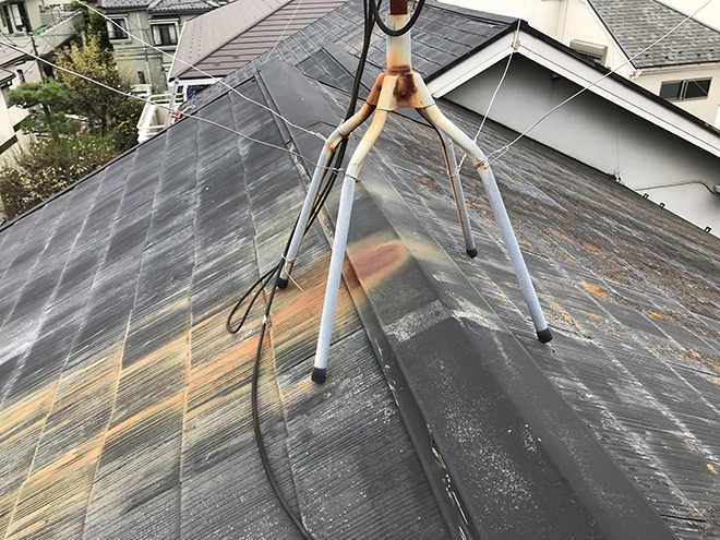 アンテナからのもらい錆