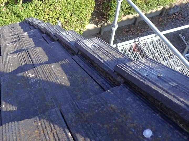 ケラバ瓦の補強工事が完工