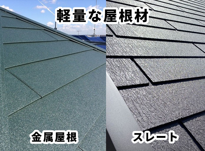 軽量な屋根材