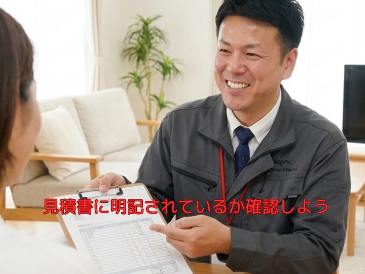 見積書に明記されているか確認しよう