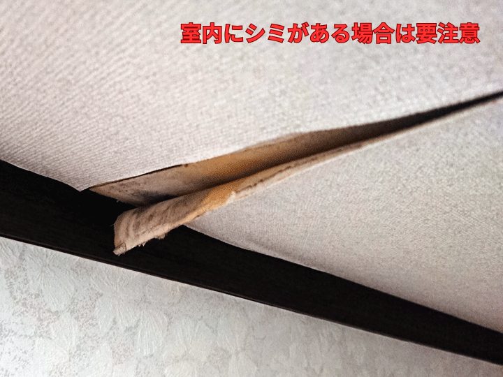 室内にシミがある場合は要注意
