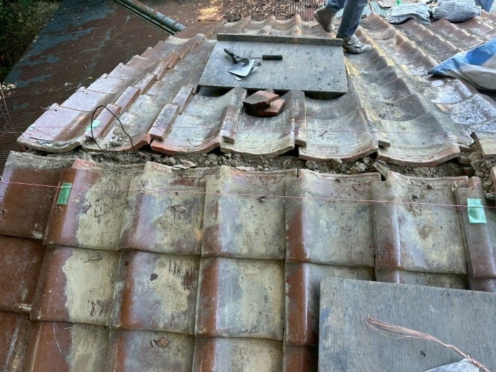 棟撤去後の屋根面