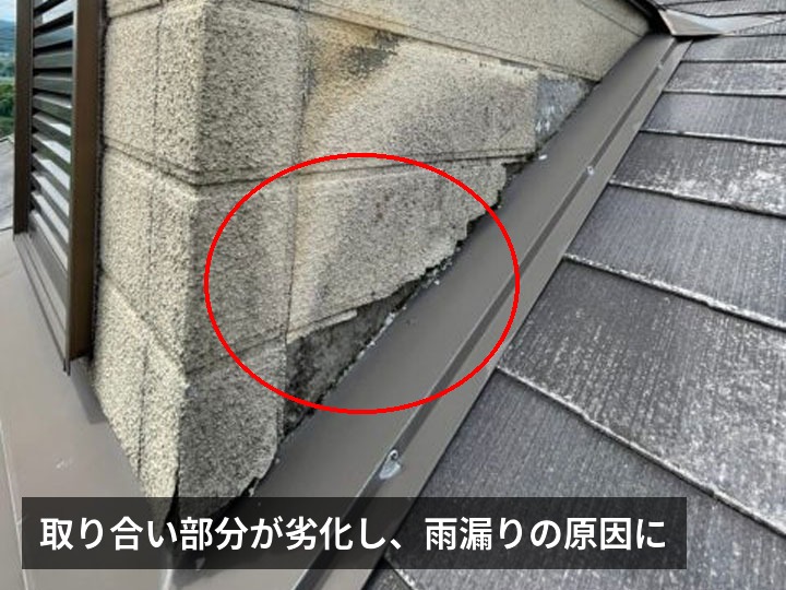 取り合い部分の劣化
