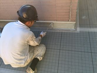 メッシュ貼り平場立ち上がり一層目_6487_R 立上り,防水,1層目