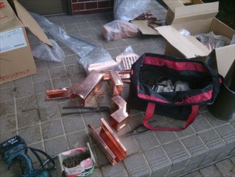 千葉市　銅板雨樋交換工事002_R