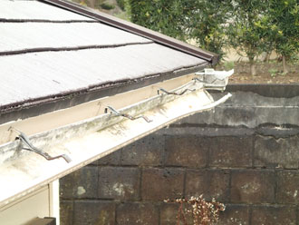 土井様　木更津市　雪害　雨樋破損　雨樋補修