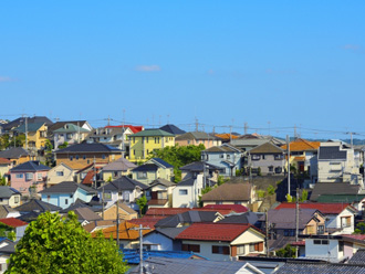 距離があると屋根の細かい部分までは見えない