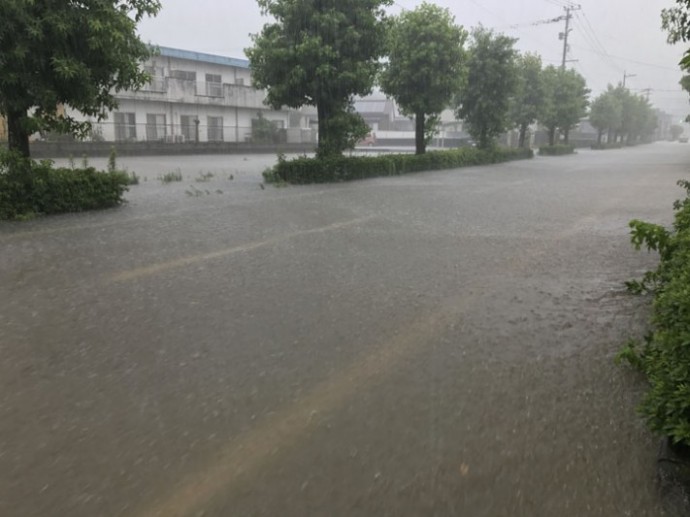 台風による冠水