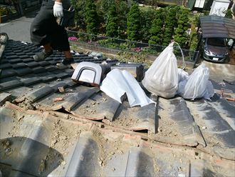 千葉市 瓦屋根の棟ズレ 工事004_R