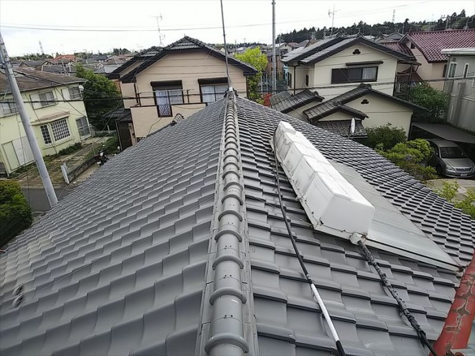 木更津市 棟瓦のズレ