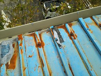 君津市 雨漏り箇所上部の屋根