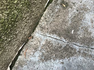 IMG_2808 ベランダ床のヒビ割れ、雨漏りの危険