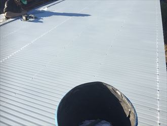 木更津市 屋根材設置完了