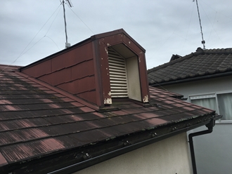 スレート屋根の調査、苔やカビ
