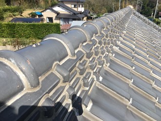 IMG_9220 瓦屋根の雨漏り調査、ラバーロック工法
