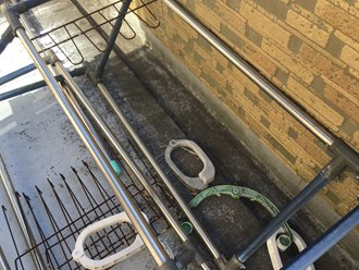 IMG_9385 ベランダ防水の調査、雨漏りを心配されていました