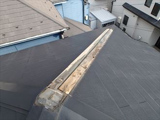 木更津市 棟板金の破損