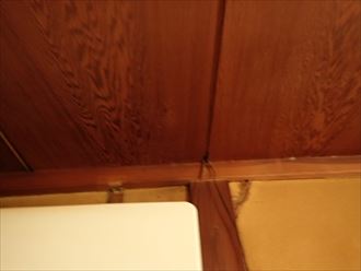 木更津市 室内に発生した雨漏り