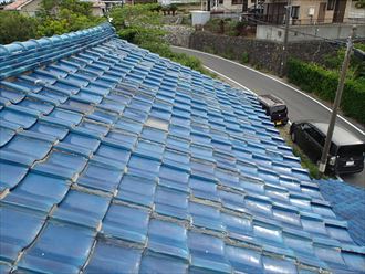 富津市 瓦屋根雨漏り調査
