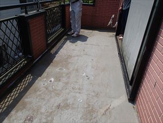 木更津市 ベランダ防水面