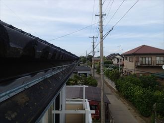 君津市 雨樋の歪み
