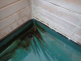 市原市 コーナーの防水層の劣化