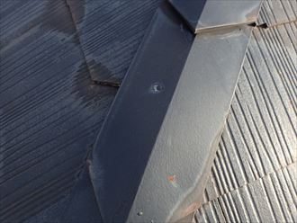 木更津市 棟板金の上部打ち