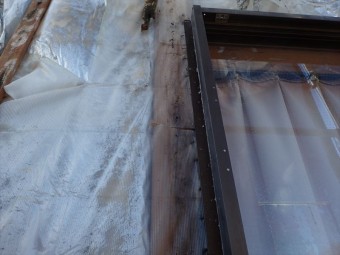 市原市 サッシ廻りの防水処理未施工