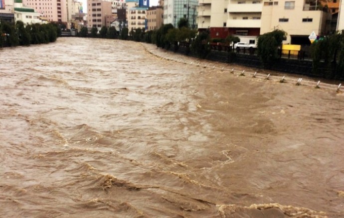 河川の増水