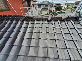 20190913_154021鎌ケ谷市初富_屋根調査 台風15号の影響により棟が崩れています