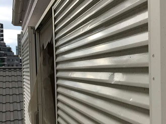 雨戸へこみ　雹被害